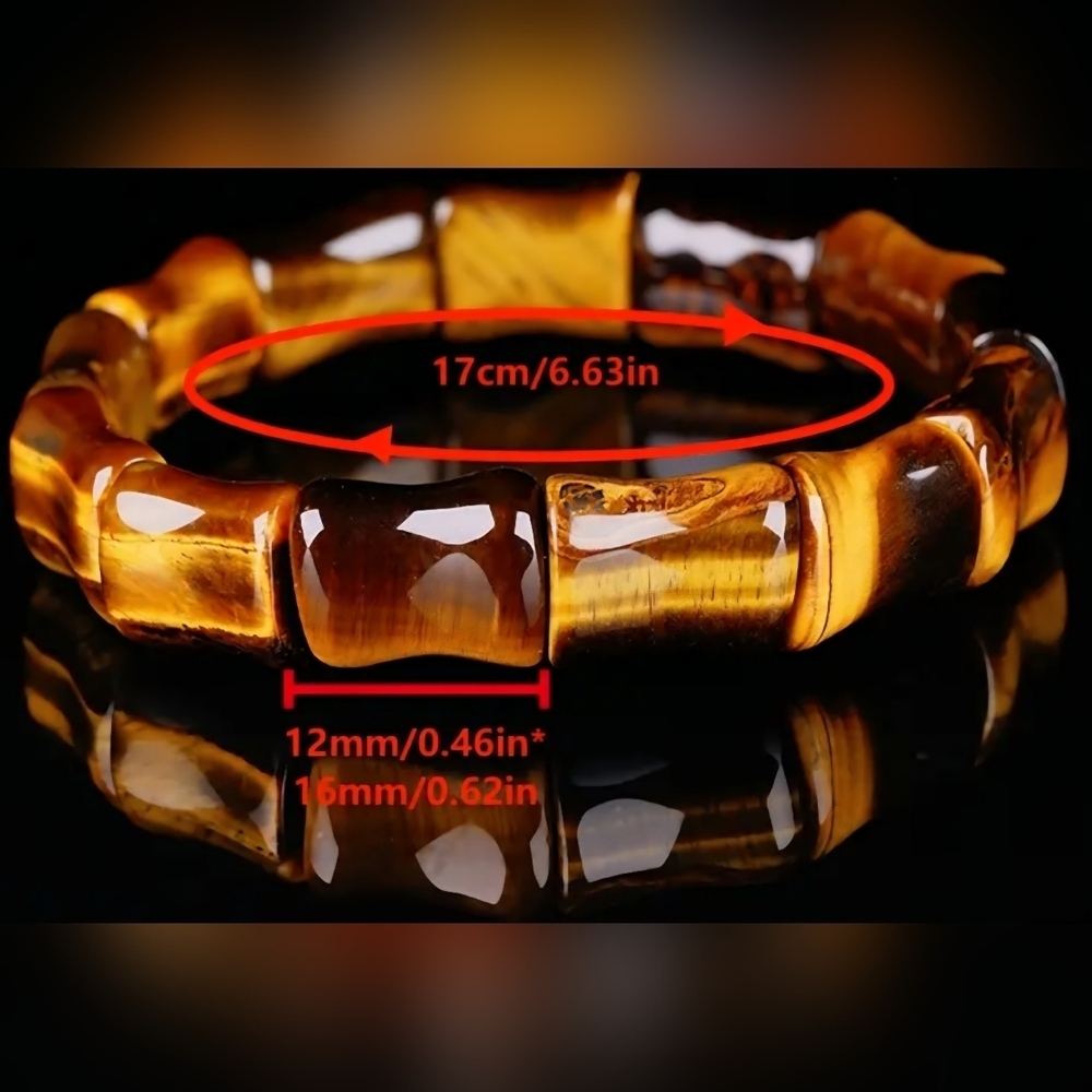 Natural Stone Tiger Eye Beaded Bracelet View 3
